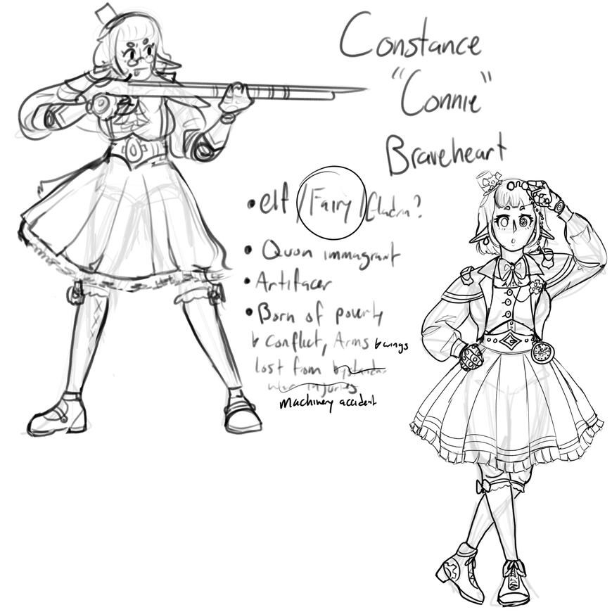 Full body sketches with no background